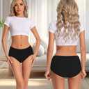 Dmuveo Womens Underwear Cotton Soft Hipster Full Coverage Ladies Stretch Panties (M)