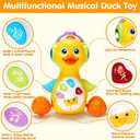 Tsomtto Baby Musical Light Up Duck Toy, Baby Toys 0-3-6-9-12 Months Dancing Crawling Tummy Time Toys, Newborn Infant Learning Toy Gifts for 0 3 4 5 6 7 8 Month Old Baby Boys Girls