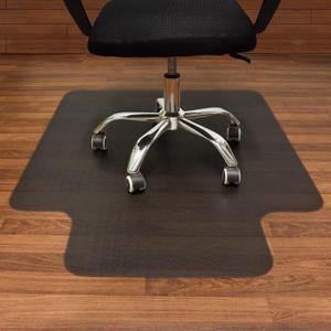AiBOB Office Chair Mat for Hardwood Floor, 36 X 48 inches, Hard Floor Chair Mats Under Computer Desk, Easy Glide for Rolling Chairs, No Curling (Black)