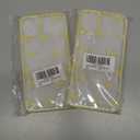 EYZUTAK Case for iPhone 11 Pro, Clear Cute Ribbon Bowknot Pattern Aesthetic Transparent Phone Case Raised Camera Protection Stylish Slim Soft Durable TPU Protective Cover for Women Girls - Yellow 2 Pack