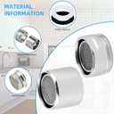 iFealClear 4 Pack Faucet Aerator, Stainless Steel Kitchen Sink Faucet Aerator Adapter with Metal Shell, Male and Female Thread Water-conserving Bathroom Filter with Gasket, Chrome