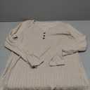 Womens Henley Long Sleeve Shirt Fall Top V Neck Fashion Dreesy Casual Tunic Sweaters Clothes Trendy Work Outfits
 Size L