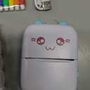 Mini Printer Portable, Inkless Sticker printer with 8 Rolls Paper, Bluetooth Wireless mini thermal printer Compatible with iOS + Android for Journal, Memo, Photo, Print Pod Gifts for Girls Kids