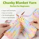 Super Soft Chunky Chenille Yarn for Crocheting,Rainbow Fluffy Velvet Plush Thick Soft Chunky Chenille Baby Blanket Yarn for Crocheting Knitting Beginners 8 * 100g(Pink White Grey