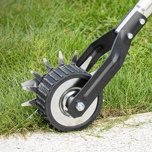 67.3-Inch Sidewalk Manual Lawn Edger, Wheel Rotary Edger, Rotary Shear, Strong 4 Sections Stainless Steel Handle Garden Edger Tool