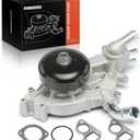 A-Premium Water Pump with Thermostat & Gasket Compatible with GM Vehicles