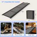Dog Ramp for Car 71" x 20", Folding Pet Ramp for Large Dogs with Non-Slip Rug Surface, Portable Dog Car Ramp for SUV Car & Truck
