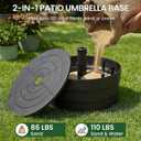 OLILAWN Foldable 110 lb Umbrella Stand Base, Heavy Duty Patio Umbrella Base,Outdoor Round Table, Planter, Fillable Outdoor Umbrella Base for Patio, Deck, Lawn & Poolside, Fits 1.18"-1.97" Poles