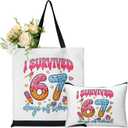 2 x Paterr 2 Pcs Teacher Appreciation Gifts Survival Kit Tote Bag Cosmetic Makeup Bag Pink Teacher Thank You Gifts for Women