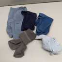 FGZ Mens Crew Socks Breathable Cotton Soft Casual Thin Socks for Men or Boys, 5 Pairs(Blue, 10-13)