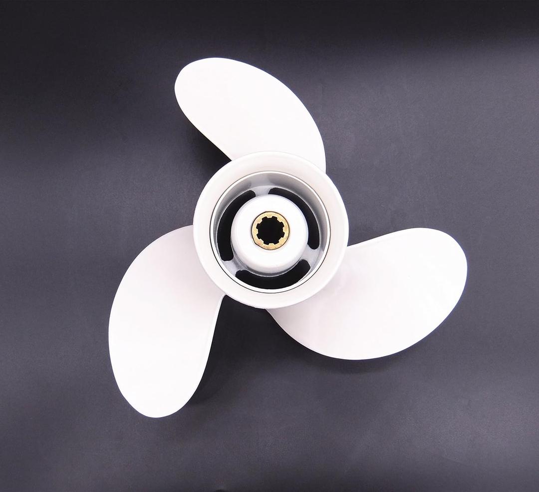 SouthMarine Boat Engine Propeller 9 1/4x9-J for Yamaha 9.9HP 15HP Outboard Motors 9.25x9 683-45945-00-EL