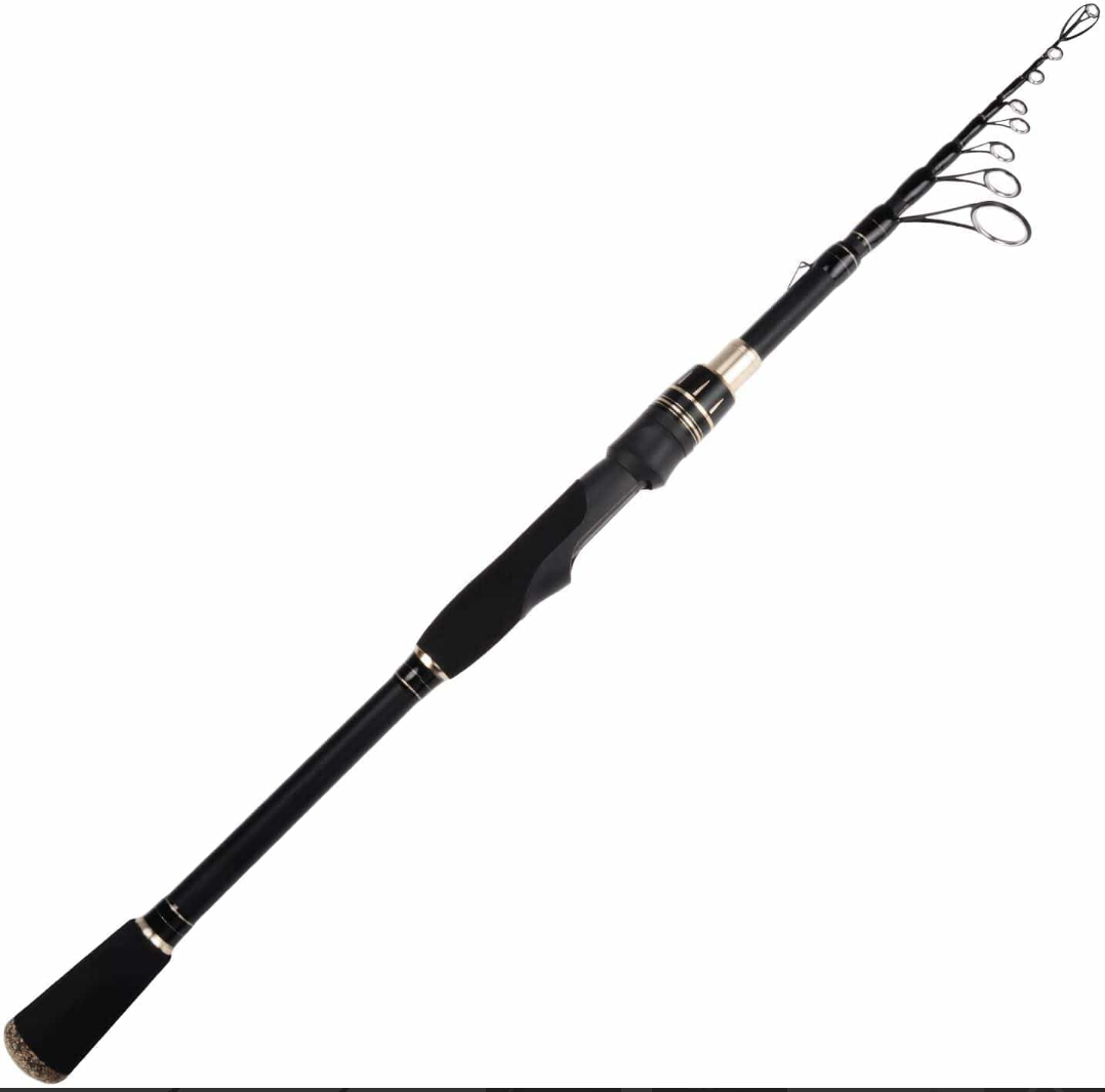 KastKing Blackhawk II Telescopic Fishing Rods, Graphite Rod Blanks, Durable Glass Tip, Floating Guides, 1pc Performance, EVA Handle 6ft 6in