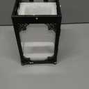 DECORKEY Candle Lantern Decorative Indoor & Outdoor, Large Vintage Metal Hanging/Tabletop Lanterns for Patio, Front Porch, Rustic Home Decor, Candle Holders for Christmas Decorations (Bronze) (Black / 16'')