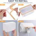 UKCOCO Waterproof Socket Cover Double-Position Adhesive Outlet Protector for Kitchen Bathroom Outdoor Use Splash-Proof Electrical Outlet Cover 7.95X4.72X2.95In