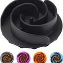 Slow Feeder Dog Bowls Insert, Animire Soft Silicone Slow Eating Dog Food Bowl for Small, Medium and Large Dogs, Compatible with Regular and Elevated Bowls (Black)