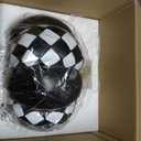Thyle 8'' Black and White Checkered Pumpkins Fall Decoration