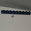 PLUSINNO Vertical Fishing Rod Holder, Wall Mounted Fishing Rod Rack, Fishing Pole Holder Holds Up to 9 Rods or Combos, Fishing Rod Holders for Garage, Fishing Gear and Gifts for Men