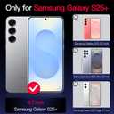 Magnetic for Samsung Galaxy S25 Plus Case with Invisible Ring Stand [Compatible with MagSafe], Full Body Rugged Slim Women Men Girl Shockproof Marble Pattern Design Case,Purple/Blue