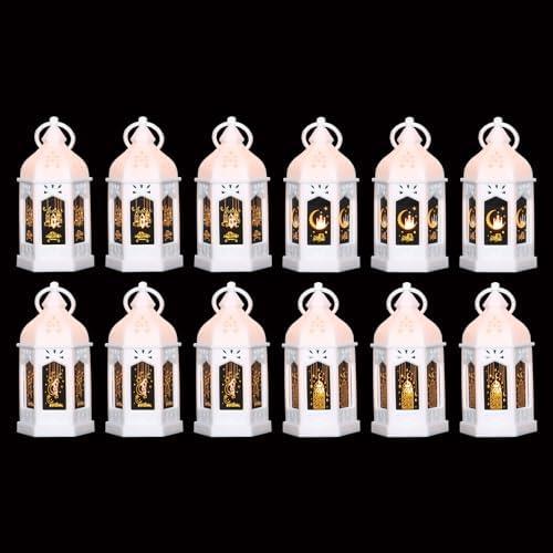 LLQ Mini Ramadan Lantern (11Pcs-5in) - Moroccan Small Lanterns Decorative, Eid Mubarak Decorations for Home, Ramadan Gifts for Family, Table Centerpiece