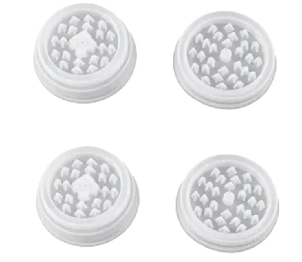 4Pcs White DIY Silicone Mold for Resin Art Crafts, Grinder High Toughness Silicone Resin Casting Grinding Mold Sculpture Supplies