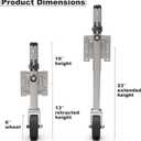 Upgraded Spoke Wheel Trailer Jack, 10" Vertical Movement, 1500 lbs, for RV, Boat, Trailer and More, Black, Silver