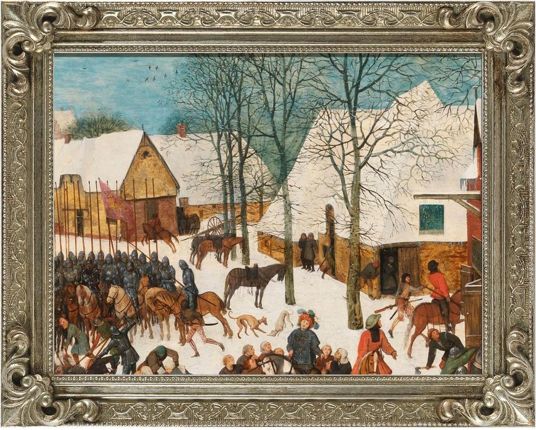 Solid Wood Canvas Frame for 16x20 Abstract Oil Paintings,Silver