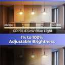 ILC G25 Globe Light Bulbs, App-Controlled Vanity Light Bulbs with Bluetooth Mesh, Color Changing, 1600 Million Colors, 6W, 60W Equivatlent, 600LM, CCT: 2700K-6000K, CRI>95+, E26 Base (6 Pack)