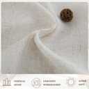 Linen Kitchen Curtains,36 Inch Length Light Filtering Sheer Short Cafe Window Curtains Tier,Pinch Pleated Small Kitchen Drapes for Windows,2 Panels,(36" W x 36" L Natural)