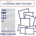 Hefty Shrink-Pak Vacuum Storage Bags For Clothes, Pillows, Towels, Blankets & More Space Saver Vacuum Suction Sealer Bags for Home or Travel 4 Jumbo Cubes, 43.5 x 34 x 18 Inches