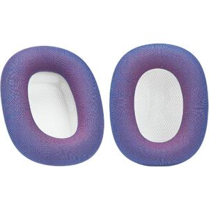 Damex mesh Fabric earpads for airpods max Ear Cushions,Compatible with airpods max Ear Pads(2024 Version),Noise Cancelling, Breathable,Magnetic mounting, not Falling Off (Purple-Blue)