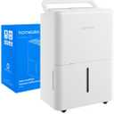 hOmeLabs 8 Pint Wi-Fi Dehumidifier for up to 1,800 Sq Ft Rooms (MAX 24 Pint at 95°F, 90% RH) – Ultra Quiet, Compact Design with Smart Controls and Drain Hose