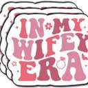(3Pcs) in My Wifey Era Stickers Funny Quote Humor Motivational Inspirational Wife Gifts Waterproof Vinyl Decals for Kindle Water Bottle Bumper Car Hard Hat Phone Laptop - 3x2.5