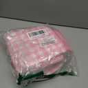 200 PCS Pink Checkered Tableware Disposable Pink And White Checkered Party Supplies Dinnerware Set Plaid Plates Outdoor Supplies Girls Barbecue Picnic Birthday Party Decoration Serve 50 guest