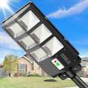 EOSRUJU Solar Street Lights - Outdoor Waterproof, 30000LM 6500K, Dusk to Dawn with Motion Sensor & Remote, Wide Angle for Parking Lot, Yard, Patio