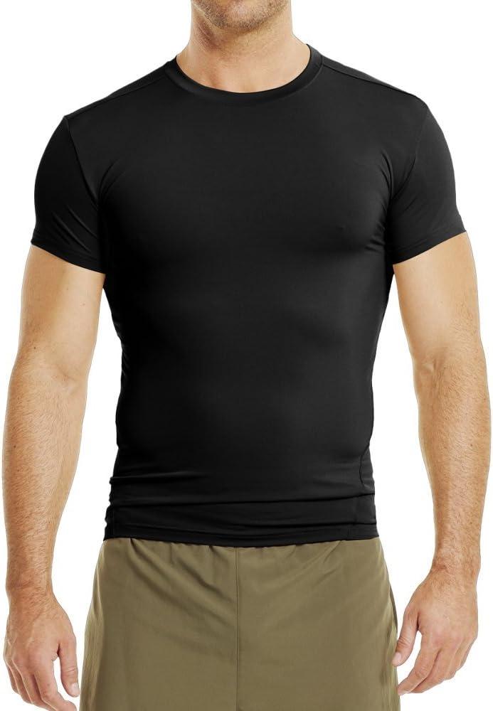 Under Armour Men's HeatGear Tactical Compression Short-Sleeve T-Shirt (Large, Black/ Clear)