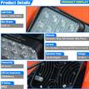 Dirt Bike Headlight,LED Enduro Pit Bike Light Kit Universal For Most Dirt Pit Bike Motorcycle EXC SXF Orange