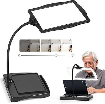Desktop Lamp 10X Magnification Magnifying Glass with Light and Stand with 360 Degree Adjustable Detachable Desktop Magnifier Suitable for Reading, Repairs, Crafts, and Close Work and More