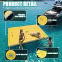 Inflatable Floating Dock, Floating Island Raft with Water Ramp for Dogs, Inflatable Dog Float, Multi-Person Air Dock Platform for Lakes, Pools, and Oceans, 6FT/ 8FT/ 10FT