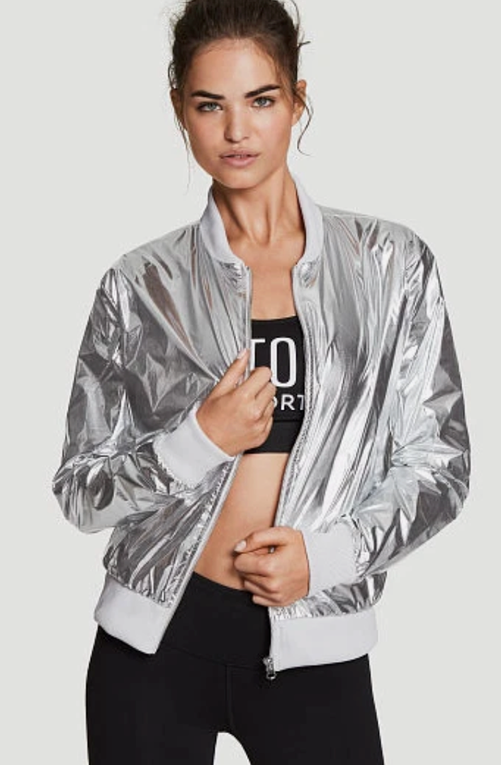 COOFANDY Metallic Jacket 70s Disco Party Varsity Jacket Zip-up Baseball Bomber (Large)