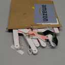 SUNBEAUTY Christmas Party Decorations Hanging Paper Fans Christmas Classroom Decorations Red Green White Paper Fans with Candy Bow for Xmas Holiday Ceilings Wall Decor Winter New Year Party Supplies