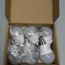 E12 Dimmable 60W Equivalent LED Light Bulbs, A15 6W Ceiling Fan Light Bulbs Warm White 3000K, Candelabra Base Globe Shape LED Bulbs, 600 Lumen, 6 Pack