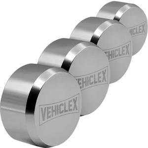 Vehiclex 4-Pack Heavy-Duty Puck Lock Set  Keyed Alike, Hidden Shackle Lock  Rust-Resistant Security for Trailers, Garages, Cargo Doors  Silver