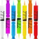 70 Pcs 7 color Jello Shots Syringes, 2 oz Reusable Plastic Tubes Syringe for Summer, Halloween Party Favors, School Graduation Party Decoration, Custom Made Drinking Pudding For Kid Adult