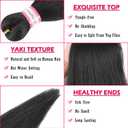 Pre Stretched Professional Braiding Hair Easy Braiding Hair 24 Inch 8 Packs Hot Water Setting Soft Synthetic Braiding Hair Extension for Twist Senegalese Crochet Hair, Natural Black