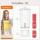 2 x Lifewit 1.6 Gallon Drink Dispenser for Parties 2 Pcs, 6L Plastic Beverage Container with Stand for Juice/Tea/Soda & Lemonade, Clear Water Pitcher with Spigot for Mimosa Bar Hosting 39 x 16 cm/15x6"