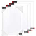 Enoin 4pcs 12x16 Inch Clear Acrylic/Plexiglass Sheet 0.060" 1/16 Inch Thick, Plastic Sheet Transparent Board Panel for Glass, DIY Project,Picture Frame, Paintings, Art Craft