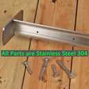 2-Pack Cable Railing Post 36inch Stainless Steel Pre-drilled Intermediate Post/Studdle Pickets for 1/8" Deck Cable Railing, Level Cable Railing Fittings, Sliver