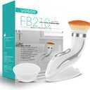 VOGOE Facial Cleansing Brush-Spin Face Scrubber Exfoliator Rechargeable, 2-Speed Rotation, Electric Face Wash Brushes for Cleansing and Exfoliating, with 2 Brush Heads, Grey