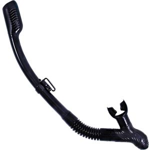 Kraken Aquatics Dry Snorkel with Purge Valve - Snorkel Gear for Adults with Comfortable Silicone Mouthpiece & Quick Release Clip - Scuba Diving, Snorkeling, Freediving, Spearfishing, Swimming (Black)