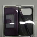 Compatible with iPhone 17 Pro Max Wallet Case with Card Holder Fashion PU Leather Magnetic Snap Flip Zipper Strap Protective Phone Case for iPhone 17 Pro Max Case Wallet(6.9 inch-Purple)